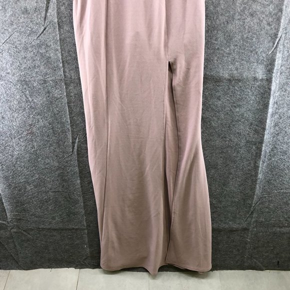 NWT Maniju Dress Split Side Leg Mauve Embroidered Crochet Side Sweetheart Sz M - Picture 4 of 12